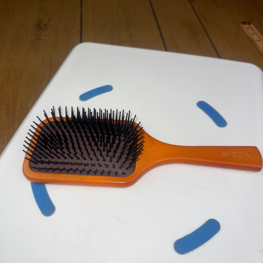 Aveda Large Wooden Paddle Brush Hair Detangler Scalp Massage Brown